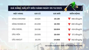 Giá xăng trong nước lùi về dưới 20.000 đồng/lít