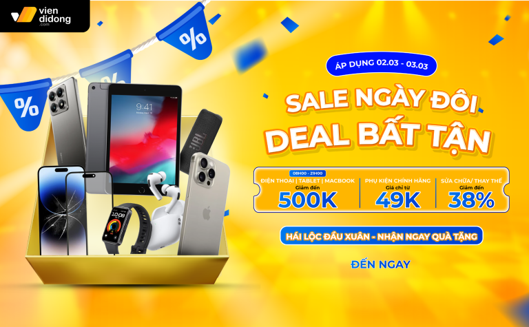 Sale ngày đôi tại Viện Di Động: Sở hữu iPhone chỉ từ 3,9 triệu đồng